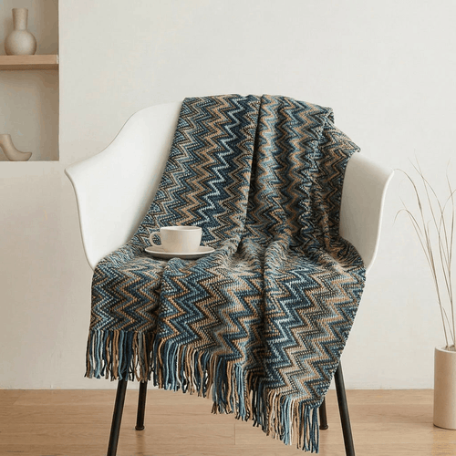Bohemian Knit Throw Blanket