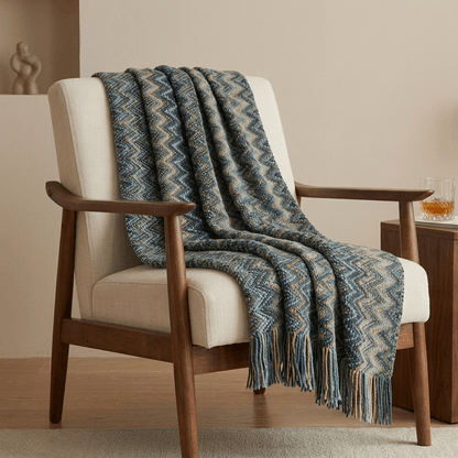 Bohemian Knit Throw Blanket
